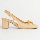 Slingback Open-Heel Pumps