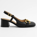 Slingback Open-Heel Pumps