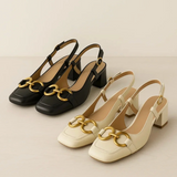 Slingback Open-Heel Pumps
