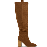 Suede Block Heel Boots 