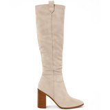 Suede Block Heel Boots 