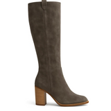 Suede Block Heel Boots 